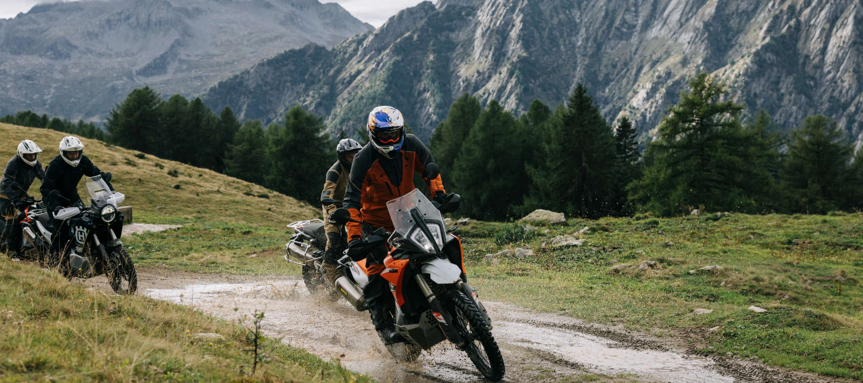 a dirt bike race in the outdoors